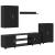Set de 4 piese pentru cabinet TV cu raft Pe perete 4 pcs Stejar negru GartenMobel Dekor