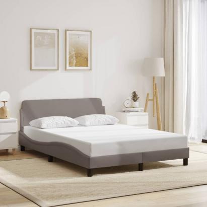 Cadru de pat fără saltea, gri taupe, 120x200 cm, textil GartenMobel Dekor