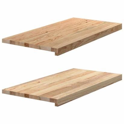Pervaz 2 buc lemn masiv de stejar netratat 80x40x2 cm GartenMobel Dekor