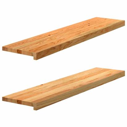 Pervaz 2 buc lemn masiv de maro deschis 110x30x2 cm GartenMobel Dekor