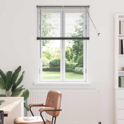 Jaluzea pentru Fereastră Gri închis 80 x 130 cm Aluminiu GartenMobel Dekor