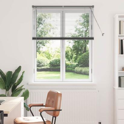 Jaluzea pentru Fereastră Gri închis 105 x 130 cm Aluminiu GartenMobel Dekor