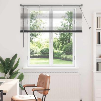 Jaluzea pentru Fereastră Gri închis 80 x 130 cm Aluminiu GartenMobel Dekor