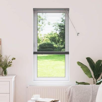 Jaluzea pentru Fereastră Gri închis 80 x 130 cm Aluminiu GartenMobel Dekor