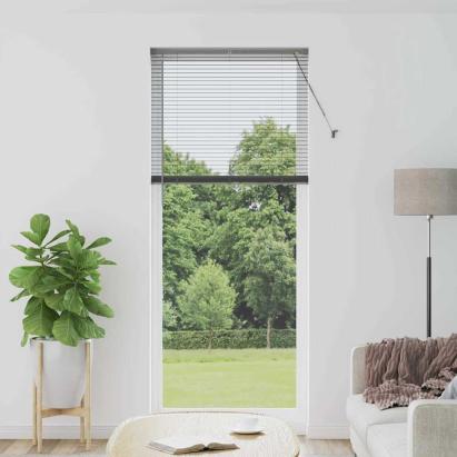 Jaluzea pentru Fereastră Gri închis 90 x 220 cm Aluminiu GartenMobel Dekor