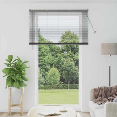 Jaluzea pentru Fereastră Gri închis 80 x 130 cm Aluminiu GartenMobel Dekor