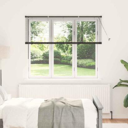 Jaluzea pentru Fereastră cu perdele Altele Manual Negru 80 x 130 cm Aluminiu GartenMobel Dekor