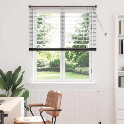 Jaluzea pentru Fereastră cu perdele Altele Manual Negru 80 x 130 cm Aluminiu GartenMobel Dekor