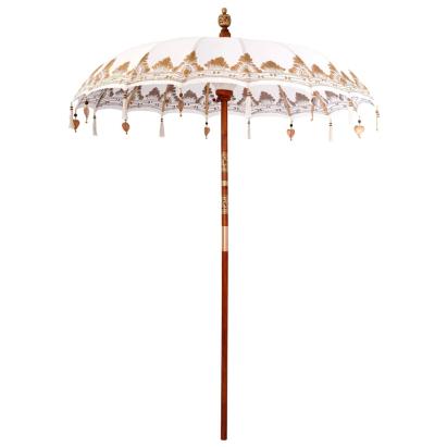 Umbrelă de soare Altele Manual Crem x 250 cm Bumbac și lemn GartenMobel Dekor
