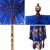 Umbrelă de soare Altele Manual Albastru x 250 cm Bumbac și lemn GartenMobel Dekor