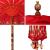 Umbrelă de soare Altele Manual Roșu x 250 cm Bumbac și lemn GartenMobel Dekor