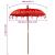 Umbrelă de soare Altele Manual Roșu x 250 cm Bumbac și lemn GartenMobel Dekor