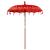 Umbrelă de soare Altele Manual Roșu x 250 cm Bumbac și lemn GartenMobel Dekor