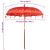 Umbrelă de soare Altele Manual Roșu x 250 cm Bumbac și lemn GartenMobel Dekor