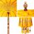 Umbrelă de soare Altele Manual Galben x 250 cm Bumbac și lemn GartenMobel Dekor