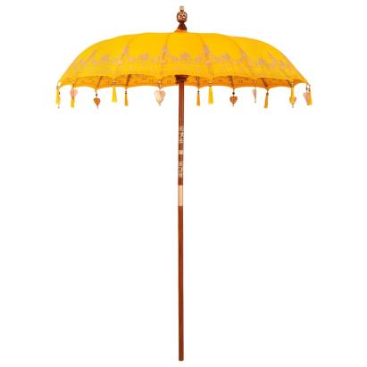 Umbrelă de soare Altele Manual Galben x 250 cm Bumbac și lemn GartenMobel Dekor