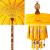 Umbrelă de soare Altele Manual Galben x 250 cm Bumbac și lemn GartenMobel Dekor