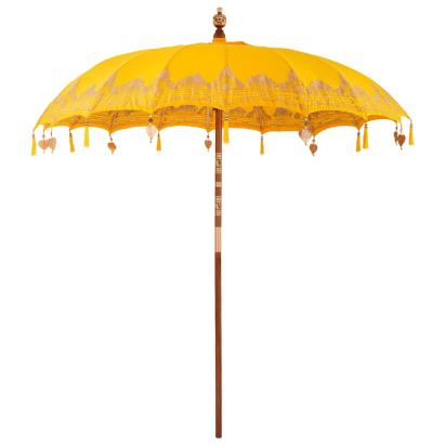 Umbrelă de soare Altele Manual Galben x 250 cm Bumbac și lemn GartenMobel Dekor