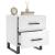 Noptiere, 2 buc., alb, 40x35x47,5 cm, lemn compozit GartenMobel Dekor