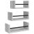 Set rafturi perete cu bare, 3 buc, gri sonoma, lemn prelucrat GartenMobel Dekor