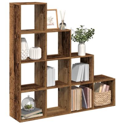 Bibliotecă/separator cameră lemn vechi 131,5x29x131,5 cm lemn GartenMobel Dekor