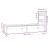 Cadru de pat mic single, alb, 75x190 cm, lemn masiv de pin GartenMobel Dekor