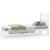 Cadru de pat mic single, alb, 75x190 cm, lemn masiv de pin GartenMobel Dekor