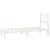 Cadru de pat mic single, alb, 75x190 cm, lemn masiv de pin GartenMobel Dekor