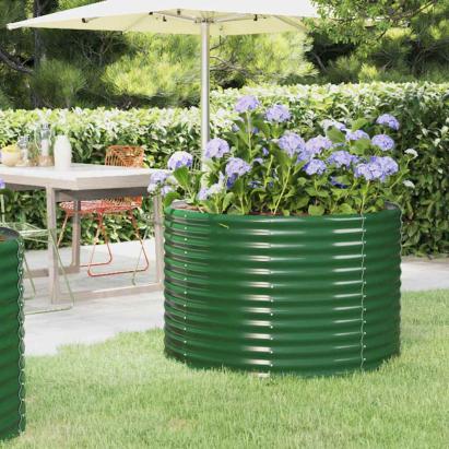 Jardinieră, verde, 100x100x68 cm, oțel vopsit electrostatic GartenMobel Dekor