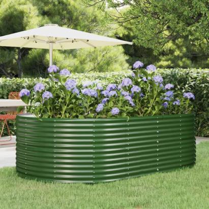 Strat înălțat grădină verde, oțel vopsit electrostatic GartenMobel Dekor