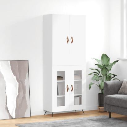 Dulap înalt, alb, 69,5x34x180 cm, lemn compozit GartenMobel Dekor