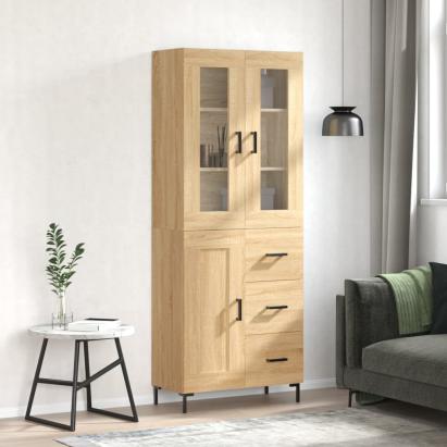 Dulap înalt, stejar sonoma, 69,5x34x180 cm, lemn compozit GartenMobel Dekor