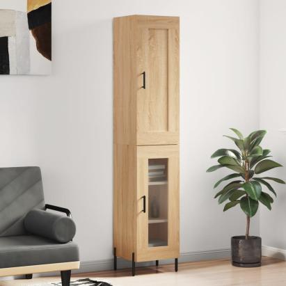 Dulap înalt, stejar sonoma, 34,5x34x180 cm, lemn prelucrat GartenMobel Dekor
