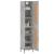 Dulap înalt, gri beton, 34,5x34x180 cm, lemn prelucrat GartenMobel Dekor