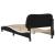 Cadru de pat cu tăblie negru și alb 90x190 cm piele artificială GartenMobel Dekor