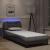 Cadru de pat cu lumini LED, gri, 80x200 cm, piele ecologică GartenMobel Dekor