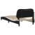 Cadru de pat cu lumini LED negru/alb 90x190 cm piele ecologică GartenMobel Dekor