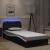 Cadru de pat cu lumini LED negru/alb 90x190 cm piele ecologică GartenMobel Dekor