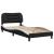 Cadru de pat cu lumini LED negru/alb 90x190 cm piele ecologică GartenMobel Dekor