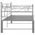 Cadru pat canapea extensibilă, gri, 90x200 cm, metal GartenMobel Dekor
