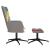 Scaun de relaxare cu taburet, textil, petice GartenMobel Dekor