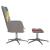 Scaun de relaxare cu taburet, textil, petice GartenMobel Dekor