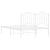 Cadru de pat metalic cu tăblie, alb, 120x190 cm GartenMobel Dekor