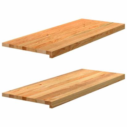 Pervaz 2 buc lemn masiv de maro deschis 100x40x2 cm GartenMobel Dekor