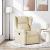 Fotoliu rabatabil, crem, material textil GartenMobel Dekor