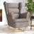 Scaun balansoar, gri taupe, 74x90x102 cm, material textil GartenMobel Dekor