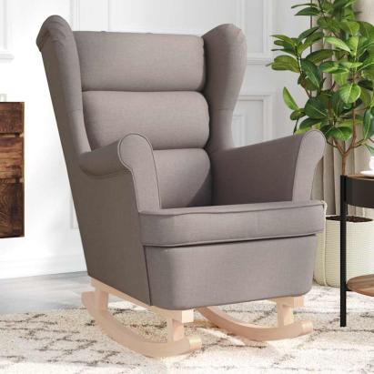 Scaun balansoar, gri taupe, 74x90x102 cm, material textil GartenMobel Dekor