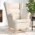 Scaun balansoar, crem, 74x90x102 cm, material textil GartenMobel Dekor