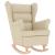 Scaun balansoar, crem, 74x90x102 cm, material textil GartenMobel Dekor