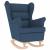 Scaun balansoar, albastru, 74x90x102 cm, material textil GartenMobel Dekor